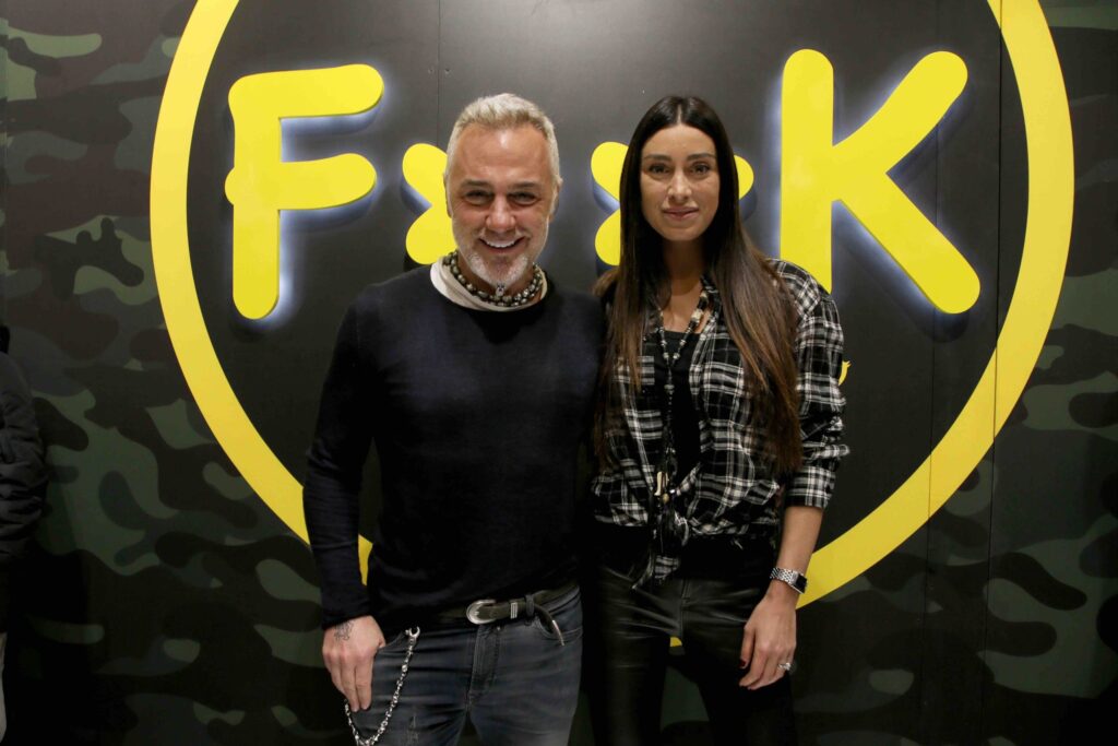 Gianluca Vacchi e Giorgia Gabriele testimonial di Effek al Pitti Uomo