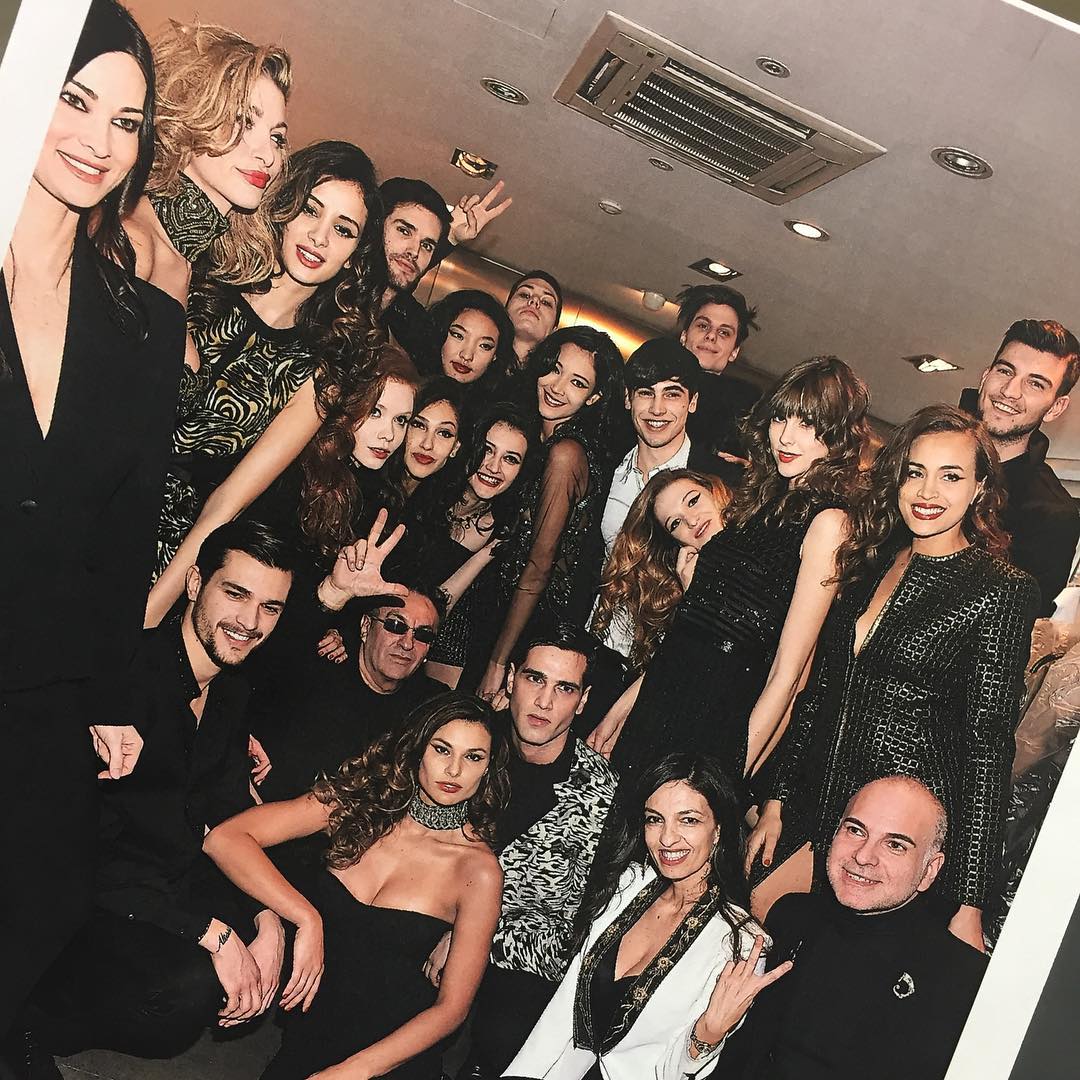 Fabio Mancini, Dayane Mello e Daniela de Jesus Cosio sfilano per RICH Fall Winter 2017/18