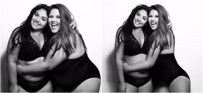 Top model oversize condividono scatti prima e dopo il ritocco