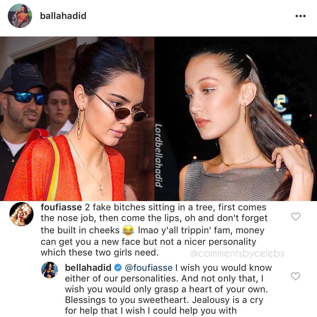Bella Hadid e Kendall Jenner attaccate dagli hater: la risposta della sorella di Gigi