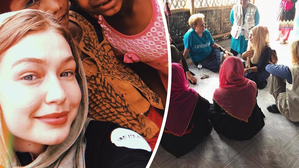 Gigi Hadid ambasciatrice Unicef in missione in Bangladesh