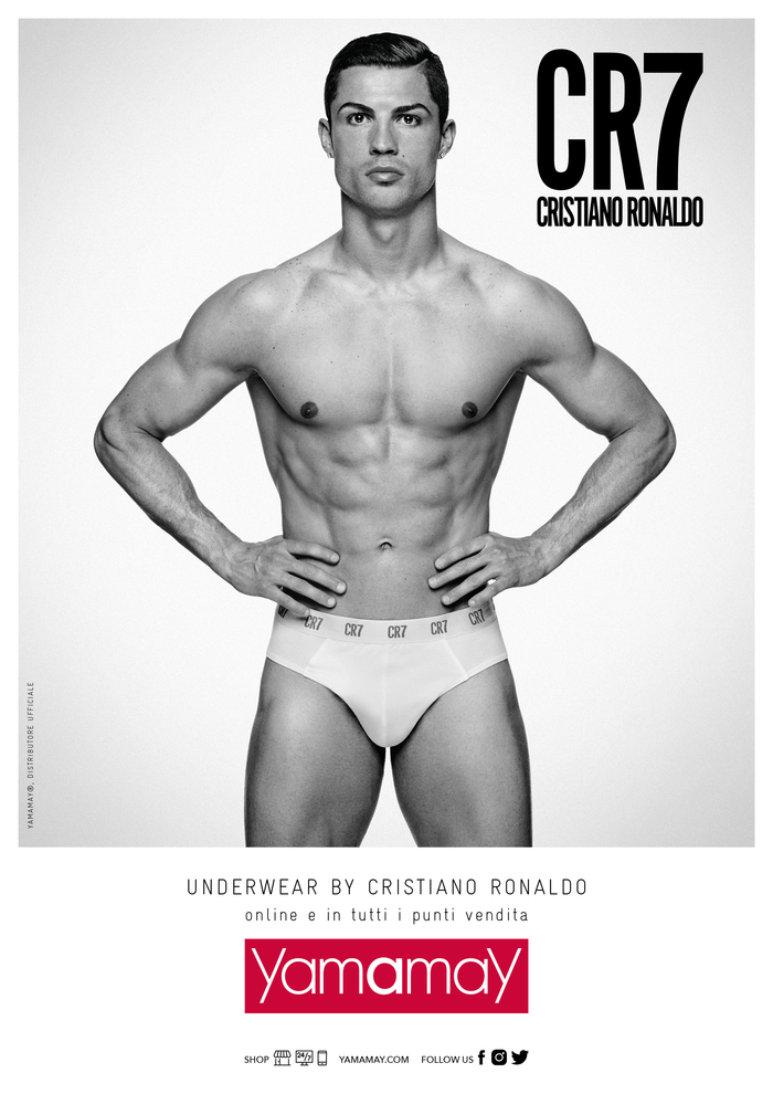 Cristiano Ronaldo modello per la propria linea di intimo Yamamay
