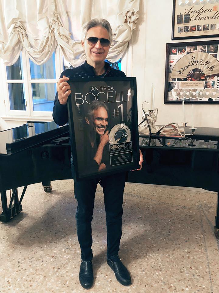 Andrea Bocelli da record con l’album Sì: primo in America e Regno Unito