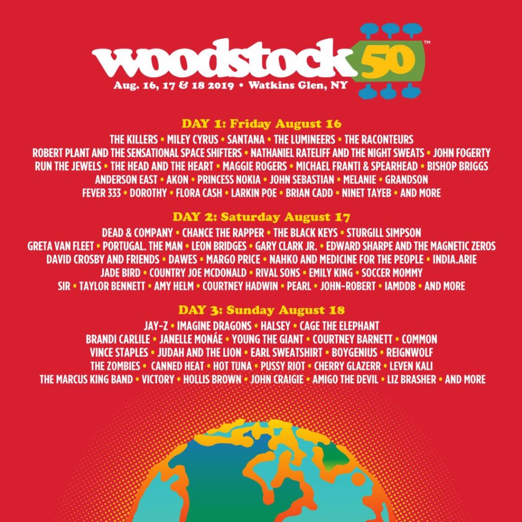 Woodstock 50: la line-up, la location e le date del Festival