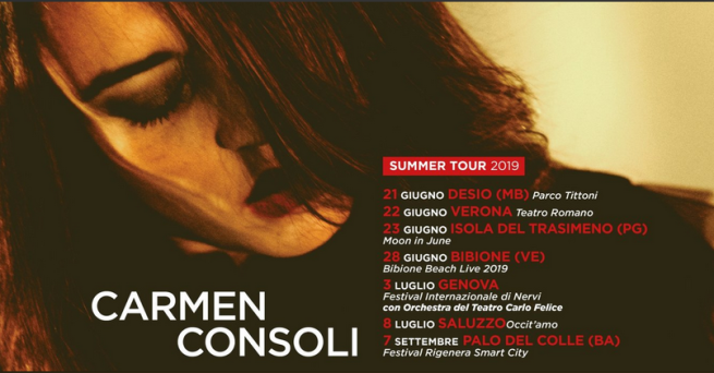Summer Tour 2019 di Carmen Consoli: le date dei concerti