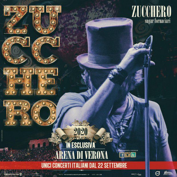 Zucchero annuncia 10 concerti all’Arena di Verona nel 2020