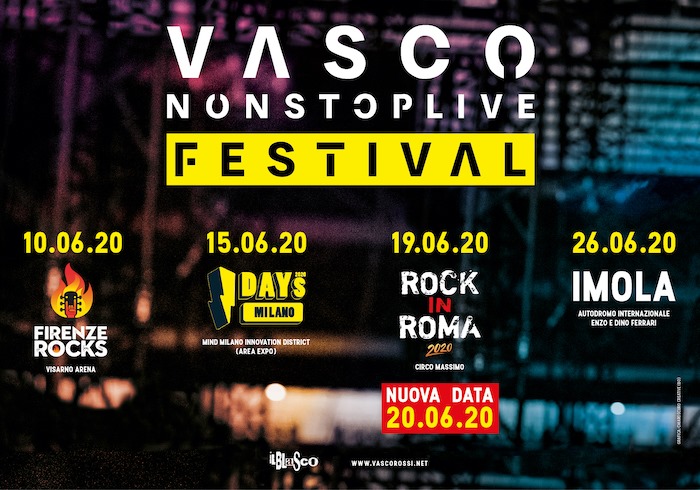 Non stop live di Vasco Rossi: sold out a Roma il 19 giugno 2020