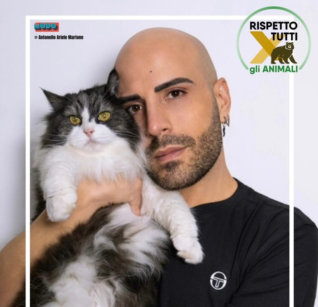 Simone Di Matteo è il nuovo volto dell’associazione Rispetto per tutti gli animali